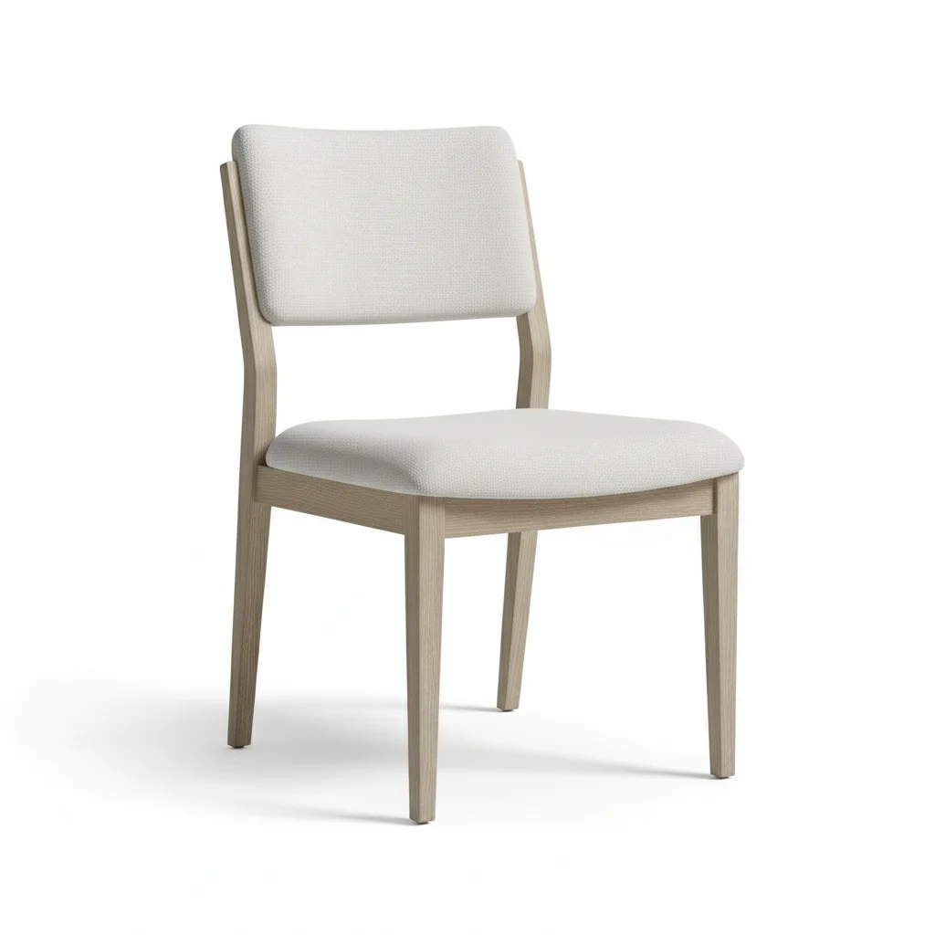 Dexvio Modern Farmhouse Upholstered Dining Chair with Padded Fabric Seat