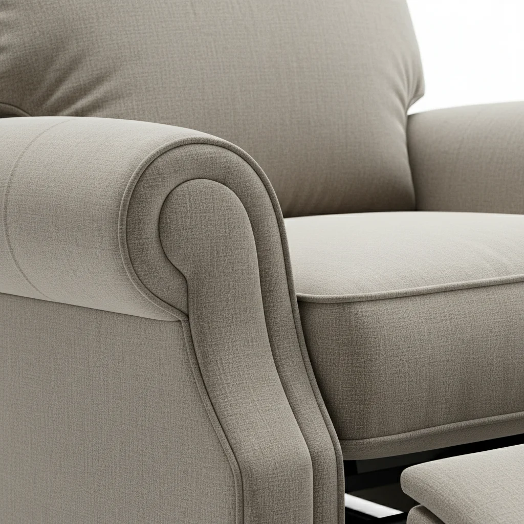 Dexvio Traditional Manual Recliner Chair, Push-Back Living Room Armchair - Image 3