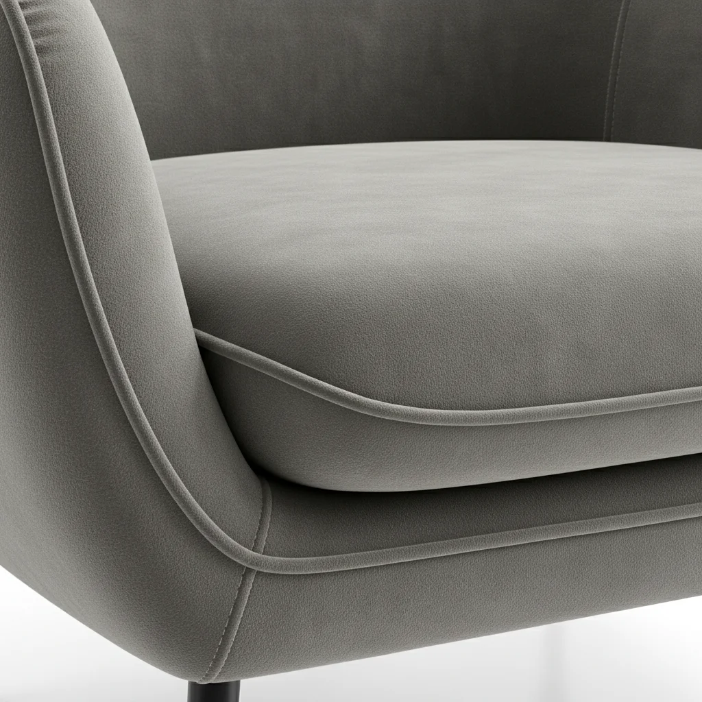 Lurvexa Contemporary Velvet Accent Chair | Plush Upholstered Living Room Chair - Image 2